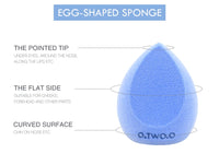 O.TWO.O SOFT & SMOOTH MICROFIBER BEAUTY BLENDER (BLUE)