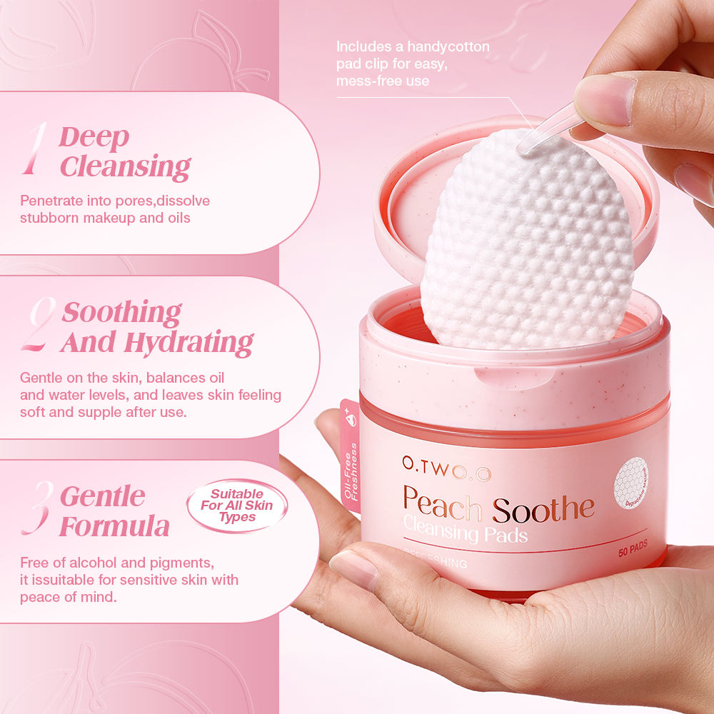 O.TWO.O PEACH SOOTHE CLEANSING PADS