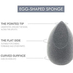 O.TWO.O SOFT & SMOOTH MICROFIBER BEAUTY BLENDER (GREY)