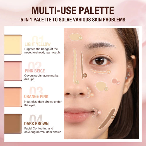 6/12 Color Concealer Palette Full Coverage Foundation Cream Cover Acne Mark  Spots Dark Circles Concealer Disc Face Primer Makeup - AliExpress
