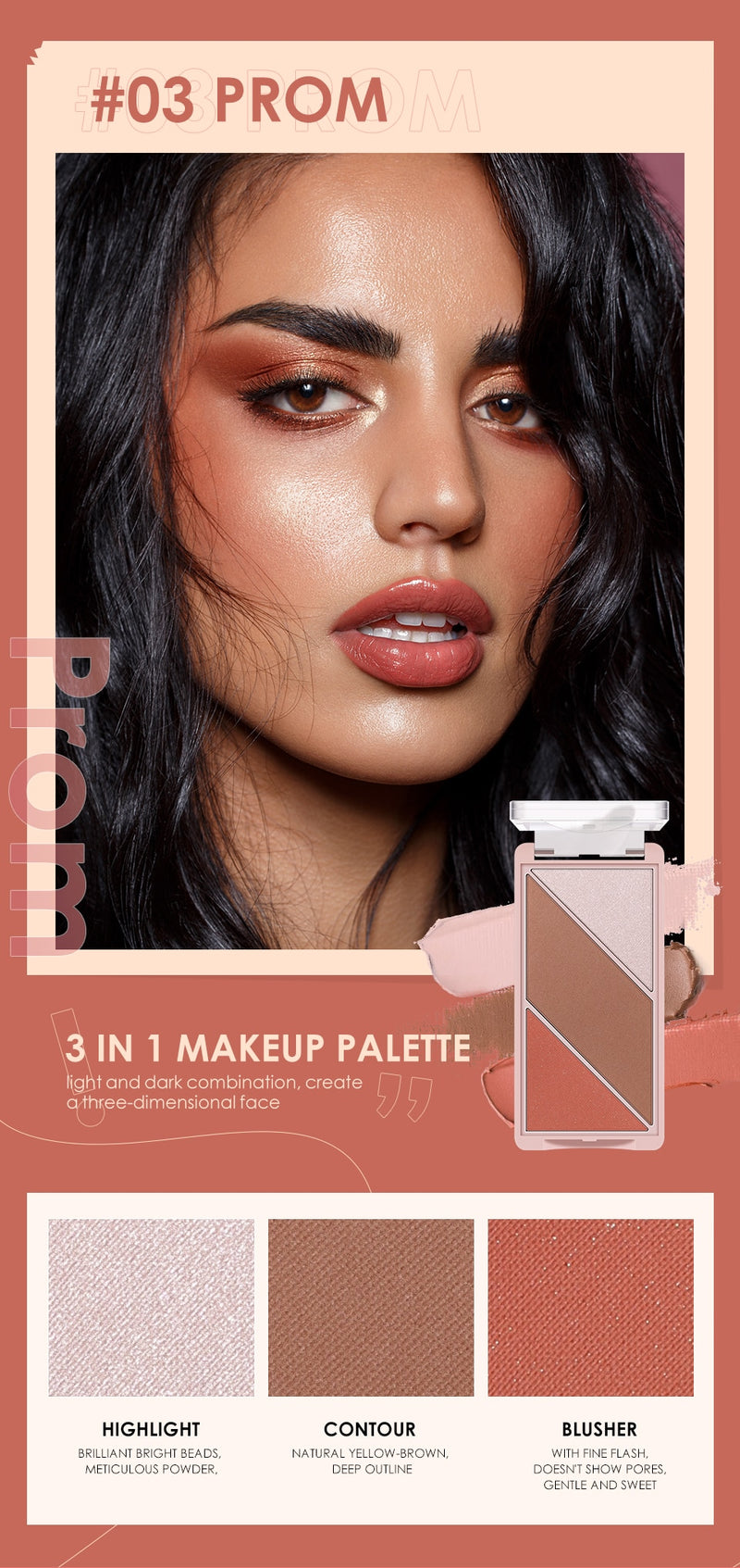 O.TWO.O 3 IN 1 SWEET HEART GIRL PALETTE
