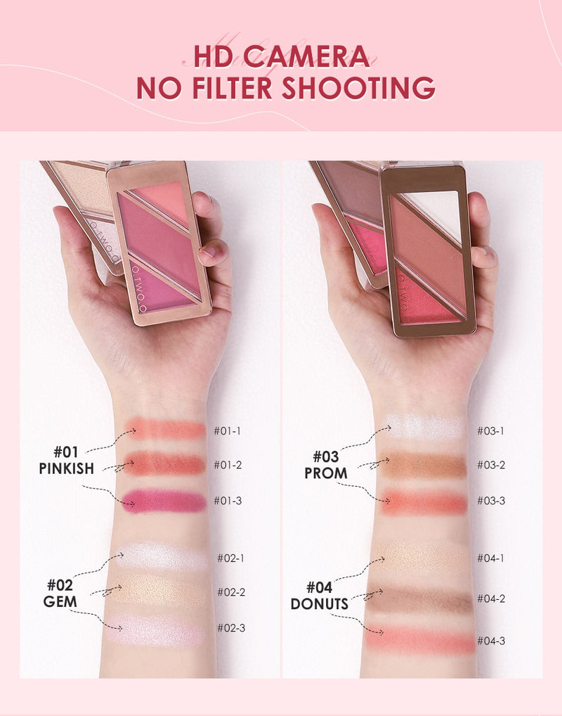 O.TWO.O 3 IN 1 SWEET HEART GIRL PALETTE